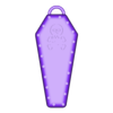 Skull Keychain.stl Coffin keychain Halloween gadget casket