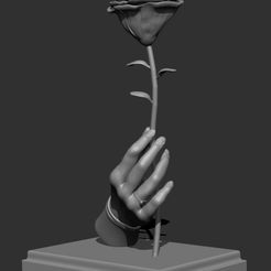 BPR_Composite.jpg STL file Rose Hand・3D print model to download
