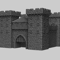 gate2.jpg 3D file Medieval Scenery - Castle Gatehouse・Template to download and 3D print