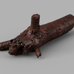 1.png STL file Wooden branch・3D printable model to download