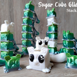 dsgdG.png Sugar Cube Gliders, Stackable, Articulating Flexi Wiggle Pet, Print in Place, No Supports, Sugar Glider