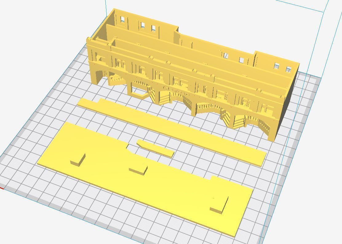 STL Pieces.JPG STL file PREMIUM N-Scale Building #5・Model to download and 3D print, MFouillard
