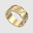 perspective_render_square.png Modernes geometrisches Band Ring 3D-Druck