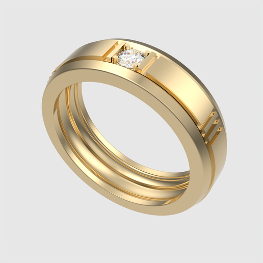 💍 Dazzling Tasteful Multi-Band Ring 3D print・ STL File for 3D