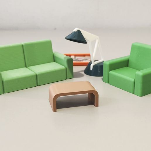 Muebles de salón para casa de muñecas