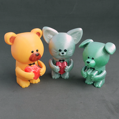 2.png STL file Valentine's Animals・3D printing idea to download