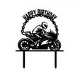 motopista.jpg Cake Topper Adorno Torta - Moto Pista- Super Bike