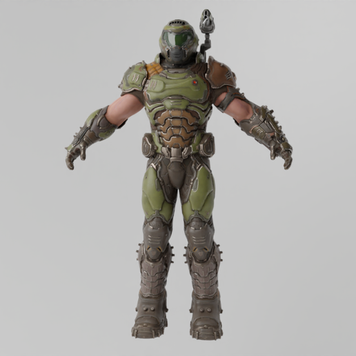 Renders0020.png Doom Slayer Lowpoly Rigged