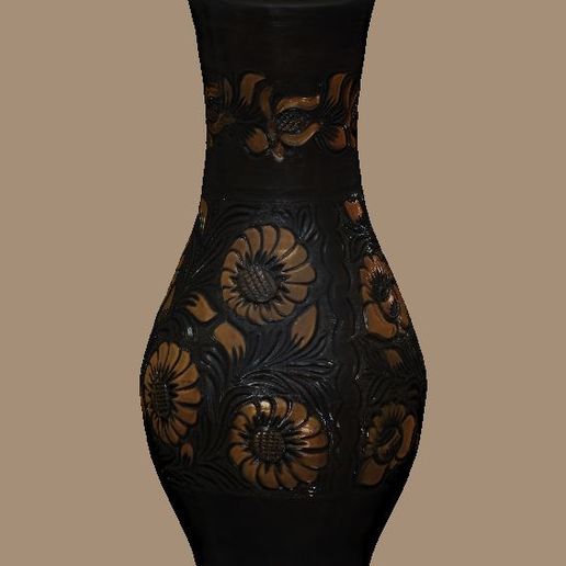 flower_vase_view_2_texture.jpg flower vase with flower pattern