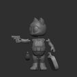 the-lucky-rob-cat-with-glock-3d-model-818498c1d0.jpg The Lucky Rob Cat with Glock 3D print model