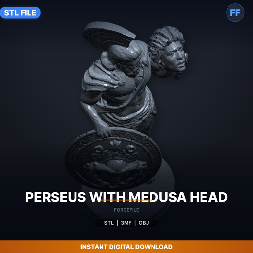 Perseus With Medusa Head - 3D Printable STL File