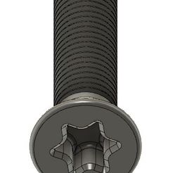 dessus.jpg Бесплатный STL файл Torx tf screw M7x1 25mm・3D-печатная модель для загрузки