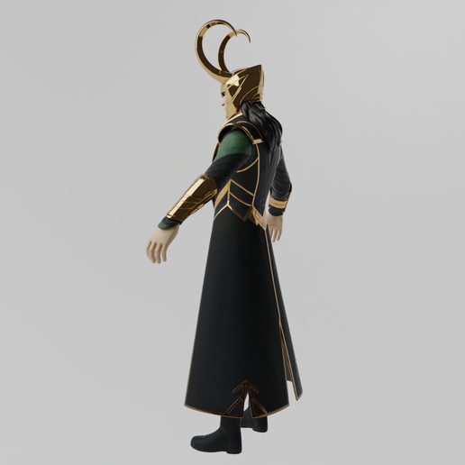 🦸 Loki Lowpoly Rigged・ OBJ File for ・Cults
