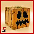 cults3D-12.jpg Fichier STL Minecraft Citrouille Halloween・Objet pour impression 3D à télécharger