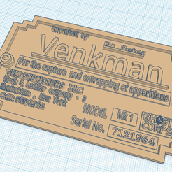 Venkman.png Ghostbusters Plaque Peter Venkman Proton Pack