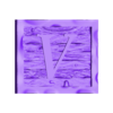 (V) 1 Piece.stl Rustic Picture Frame Alphabet