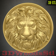 1.png lion head stl,3D stl model relief wall decor, CNC Router Engraver, Artcam, Aspire, CNC files