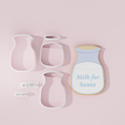 milkforsanta.png Milk For Santa Cookie Cutter