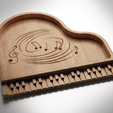 Piano-Tray.png 10 Trays Pack V3 - Files For CNC (4 - STL, 6 - STL, Dxf, Svg, Eps, Pdf, Ai)