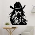 sample.jpg Lady Cowgirl 2D Wall Decoration