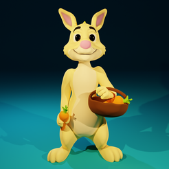 królik-render-1.png Fichier STL gratuit Lapin・Modèle pour impression 3D à télécharger