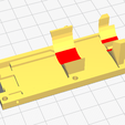 Base-V1D1V4.png Robust slimeVR case for 18650 with switch, extra small with replaceable belt clips and no supports.