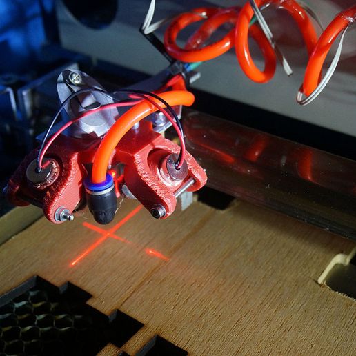 Dual line laser pointer holder for chinese laser cutter