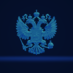 Coat of arms of Russia 3D