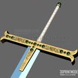 Dracule_Mihawk_Sword_3d_print_model_stl_file_06.jpg Yoru Dracule Mihawk Sword - One Piece Live Action - Cosplay Weapon