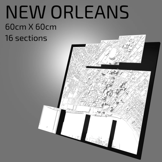 Schermata-2021-12-07-alle-22.31.12.png 3D New Orleans | Digital Files | 3D STL File | New Orleans 3D Map | 3D City Art | 3D Printed Landmark | Model of New Orleans Skyline |3D Art