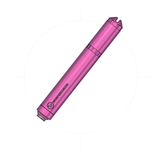 Whisperchicks Whisper 9 Pink Style Suppressor - 14mm CCW