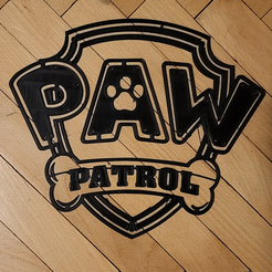 Done.png Fichier STL Logo Paw Patrol Murale 2D Imprimable・Plan pour imprimante 3D à télécharger