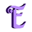 E.stl STL file Letters and Numbers The Addams Family Letters and Numbers | Logo・Template to download and 3D print