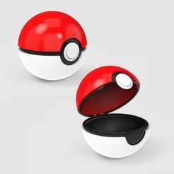 00.jpg STL file Pokeball・3D printable model to download