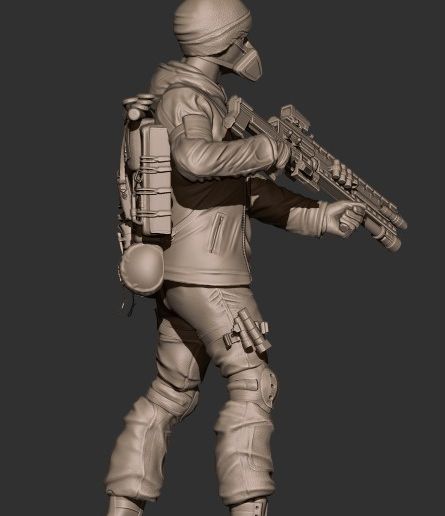 preview6.jpg Soldier Darkzone agent STL 3D print model