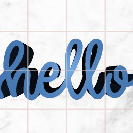 Hello sign 3D model