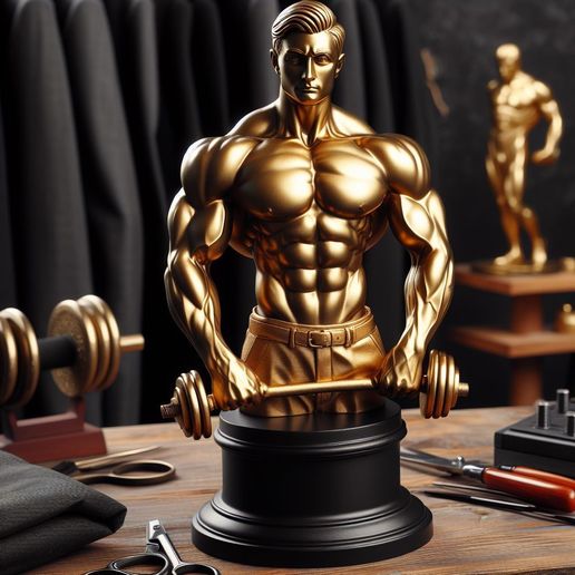 Muscular Fitness Trophy STL – Bodybuilding Gym Award – Exclusive Collector Edition 3D Printable Model for Resin & FDM