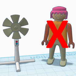 001.png Free STL file free-standing fan ( palymobil size )・Design to download and 3D print