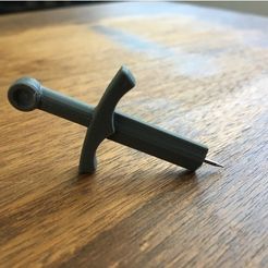 28d0d8f6ecd6a51300d369cfac5a1882_preview_featured.JPG Free STL file Sword Pin!・3D print object to download, wildrosebuilds