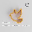 product_113-01_main.jpg Dove Shape Cutter Set, 18 Pieces, Multi-Size 0.75"-5" for Cookies, Fondant & Clay, Peace Bird, Spiritual Harmony