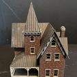 IMG_E2425.jpg HO SCALE BRICK VICTORIAN STYLE HOUSE "THE NELSON HOUSE"