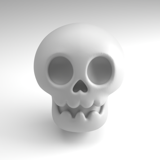 💀 Cartoon skull Figure 3D Printable Model・ STL File for 3D printing・Cults