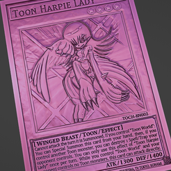 untitled.585png.png STL file toon harpie lady - yugioh・Design to download and 3D print