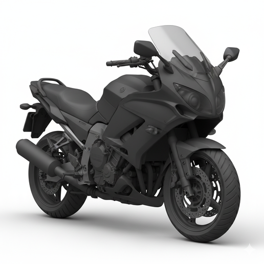 Yamaha FJR1300 retro motorcycle STL, sport bike STL, 1:64 motorcycle, MotoGP bike STL, motorcycle statue, motorcycle desk decor STL, post apocalyptic motorcycle, futuristic motorcycle STL, garage diorama motorcycle, drag bike STL, wide tire motorcycle STL