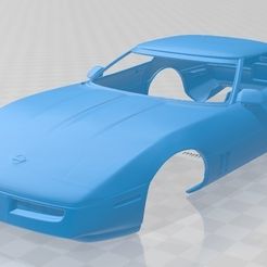 Chevrolet-Corvette-C4-Coupe-1983-1.jpg Fichier 3D Corvette C4 Coupé 1983 Carrosserie imprimable・Plan pour impression 3D à télécharger, hora80