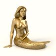 Mermaid_0010001.jpg Fichier STL Sculpture de Sirène・Design pour imprimante 3D à télécharger, FORMBYTE