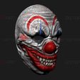 001g.jpg Zombie Bloody Clown Mask - Scary Halloween Cosplay 3D print model