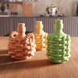untitled1.png 3D Wicker Bottles Decor STL File - 188