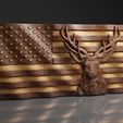 US-Wavy-Flag-Hunter-©.jpg USA Wavy Flag - Hunter - CNC Files For Wood, 3D STL Model