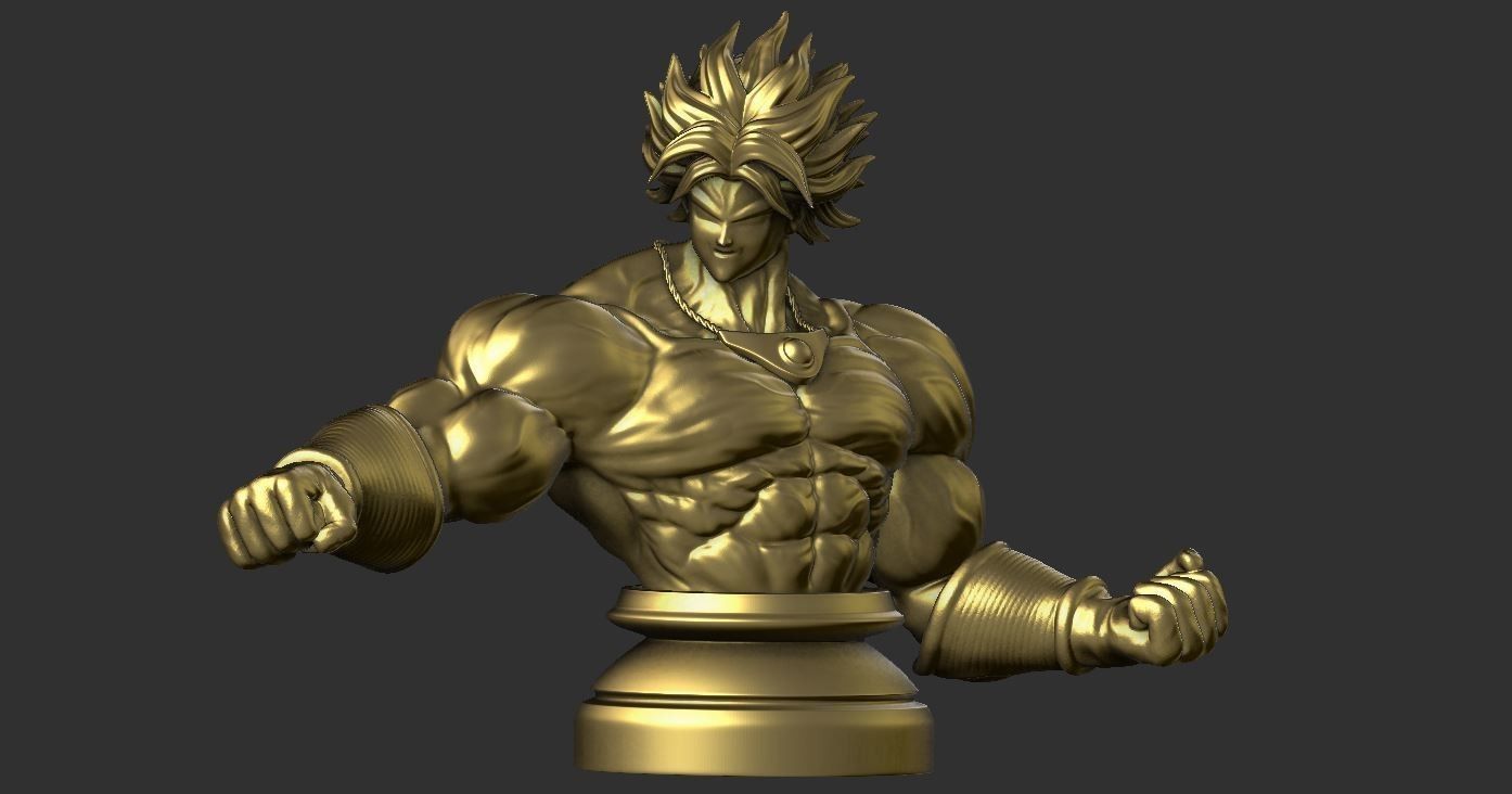 8.JPG STL file Broly Bust - Dragonball FighterZ・3D printing template to download, Bstar3Dart